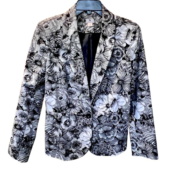 NWT POLISHED COTTON FLORAL BLAZER BY WORTHINGTON - Picture 1 of 6